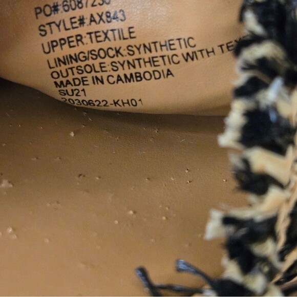 J Crew Black and Natural Raffia beach slide sandals - Preowned  - size 6 - Picture 7 of 13